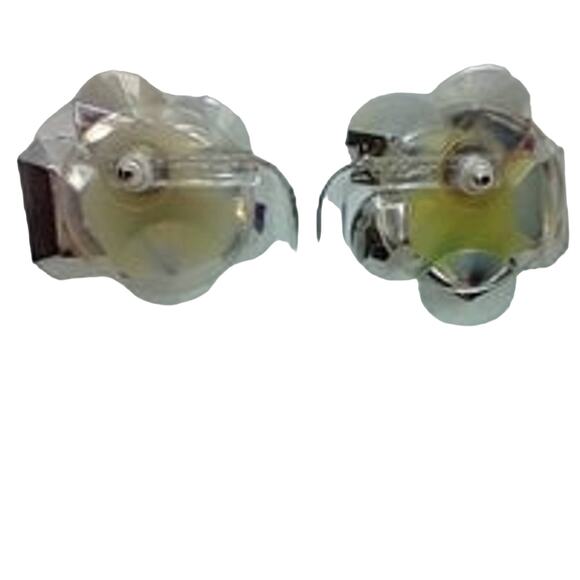 Vtg Earrings Large Colorful  Jewel Tone Acrylic Stones - Picture 3 of 4